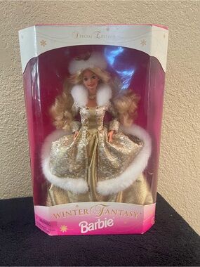 Barbie Winter Fantasy Doll - Gold & White